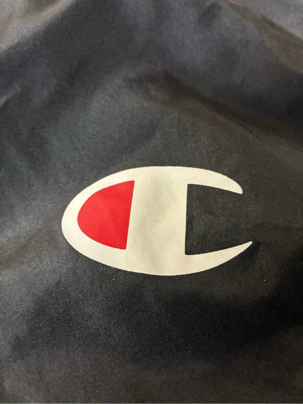 Champion Kids Black Windbreaker Pullover with Logo (S)
